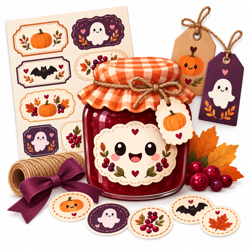 Halloween Jam Label Kit